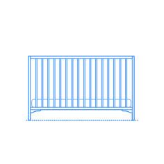 Furniture Crib Infant Bed Ikea Solgul Crib Outline Icon Svg Set, Free Vectors File